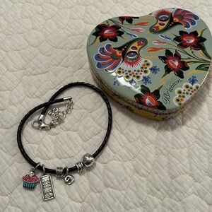 BRIGHTON LEATHER  NECKLACE With CHARMS